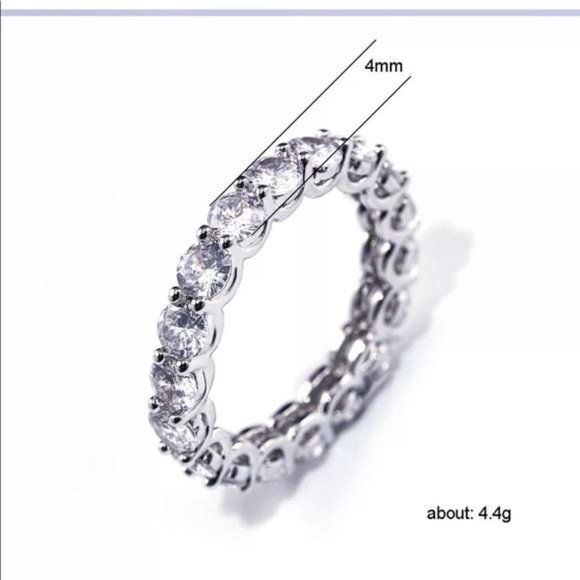 NEW DIAMOND 925 STERLING SILVER ENGAGEMENT RING, CUTE RING, SHINY RING. - Picture 6 of 6